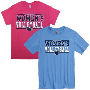 light blue and pink short sleeve t-shirts with Penn State Women's Volleyball
